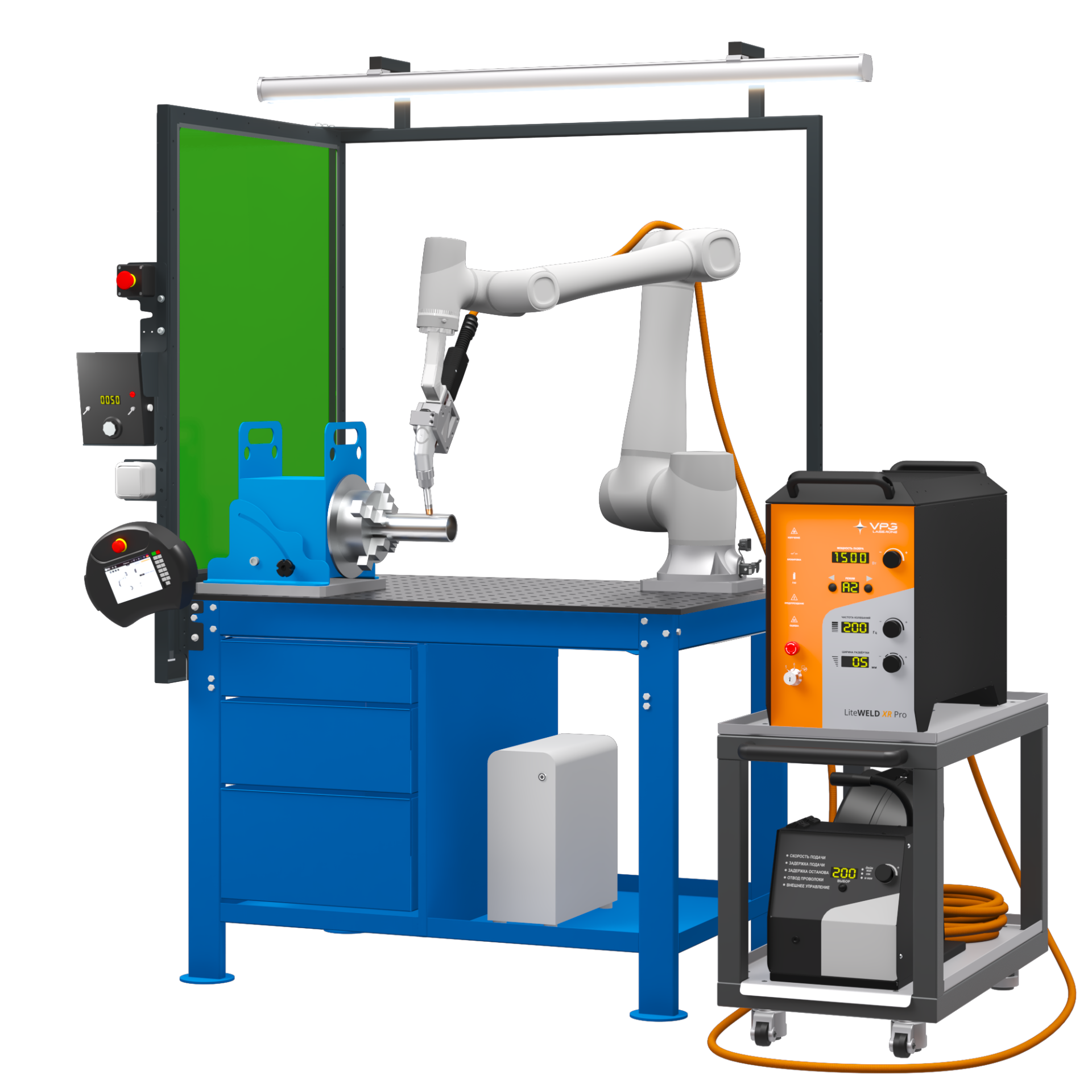 Роботизированная установка лазерной сварки, наплавки и очистки металла LightBOT
